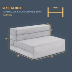 Hayward Heyward Trifold Mattress, 4.5" Folding Sofa Bed & Tri Folding Mattress 10 Hayward Heyward Trifold Mattress, 4.5" Folding Sofa Bed & Tri Folding Mattress -Baxton Studio Shop GUEST 37133676 aafa 48e5 9a2a 3256b9d379c6