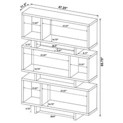 Reid 3 Shelf Bookcase - Coaster 15 Reid 3 Shelf Bookcase - Coaster -Baxton Studio Shop GUEST 37e1ef27 ea9f 4bca b180 bd2cf9346576