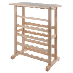 24-Bottle Wine Rack Wood/Beechwood - Winsome -Baxton Studio Shop GUEST 386d9a13 2a19 4cbe a1cd 2c3ebf12bf68