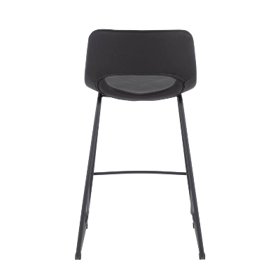 Set Of 2 Robbi Steel/Faux Leather Counter Height Barstools - LumiSource 4 Set Of 2 Robbi Steel/Faux Leather Counter Height Barstools - LumiSource - Image 4