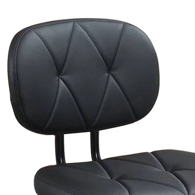 Diamond Stitch And Adjustable Height Office Chair Black - Benzara 1 Diamond Stitch And Adjustable Height Office Chair Black - Benzara