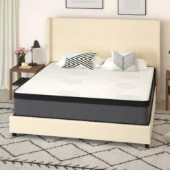 Merrick Lane Full Size 13" Euro Top Mattress In A Box With Hybrid Pocket Spring And Foam Design For Supportive Pressure Relief -Baxton Studio Shop GUEST 39a7e62b ce0c 47a7 823d 1bf8a19a442d