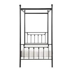 Chelone Twin Metal Canopy Platform Bed In Black - Lexicon -Baxton Studio Shop GUEST 39b036ba 0b4d 40a7 bf3b 99e864638aae