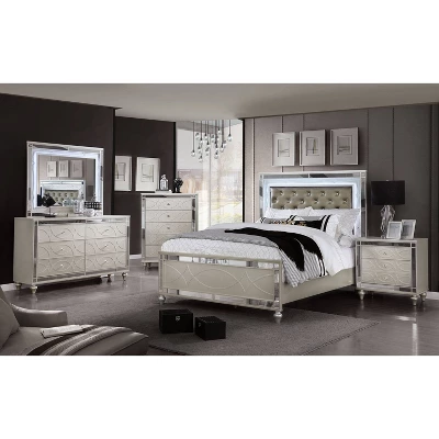 2pc La Mesa Bed And Chest Set Silver - HOMES: Inside + Out 4 2pc La Mesa Bed And Chest Set Silver - HOMES: Inside + Out - Image 4