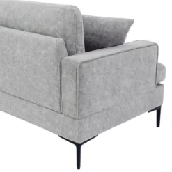 80.7" Modern Upholstered Loveseat Sofa With Metal Legs And 2 Pillows-ModernLuxe -Baxton Studio Shop GUEST 3a111b57 d4b1 40ca a89b b2262db6a36b