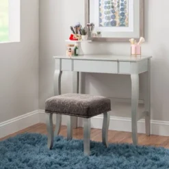 Harper Vanity Set Silver - Linon -Baxton Studio Shop GUEST 3a768253 d6bb 4879 9580 ab36144337ef