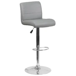 Flash Furniture Contemporary Vinyl Adjustable Height Barstool With Rolled Seat And Chrome Base -Baxton Studio Shop GUEST 3aa378a6 03b1 4dfd a5ff aa2b725edca3