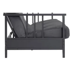 Full Harlow Metal Arm Futon Black/Gray - Room & Joy -Baxton Studio Shop GUEST 3b49ad45 6cb5 4d9d 9507 8057f004ce50
