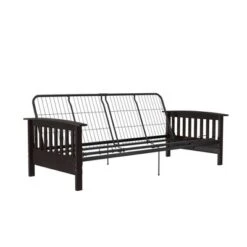 Full Brixen Wood Arm Metal Futon Frame With 6" Mattress - Room & Joy -Baxton Studio Shop GUEST 3bcea109 98b7 4b5e 8645 e814c66142b6