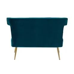 Cadmus 46" Modern Velvet Armless Loveseat With Channel-tufted Wingback For Living Room And Drawing Room| KARAT HOME -Baxton Studio Shop GUEST 3cb13fde 7b43 42d5 b502 a680effc5a60