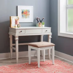 Adler Vanity Set White - Linon -Baxton Studio Shop GUEST 3d16d01b 5c13 40bd 96ba 406abbb04c73