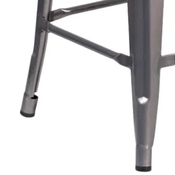 Merrick Lane 24" High Powder Coated Backless Metal Counter Stool With Clear Coat Finish And Plastic Floor Glides For Indoor Use -Baxton Studio Shop GUEST 3d43d0f1 a0a7 485d 8ead f4f74f102ce2
