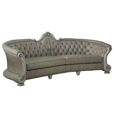 113" Dresden PU Sofa Vintage Bone White - Acme Furniture 4 113" Dresden PU Sofa Vintage Bone White - Acme Furniture - Image 4