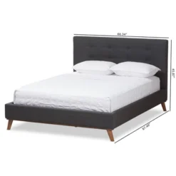 Valencia Mid - Century Modern Fabric Platform Bed - Baxton Studio -Baxton Studio Shop GUEST 3e7b4702 bca7 4800 87d8 52aad71b674c