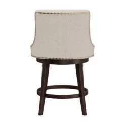 24" Halbrooke Swivel Counter Height Barstool Smoke/Cream - Hillsdale Furniture -Baxton Studio Shop GUEST 3eef3212 987a 4f9c ae68 f58e2fa71a1f