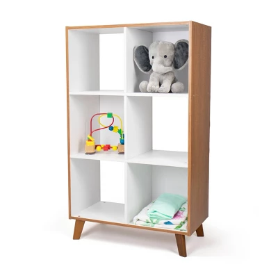 Morgan Mid-Century 6 Cube Toy Storage Organizer Wood/White - Humble Crew 4 Morgan Mid-Century 6 Cube Toy Storage Organizer Wood/White - Humble Crew - Image 4