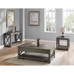 Dexter Sofa Table Distressed Gray - Steve Silver Co.