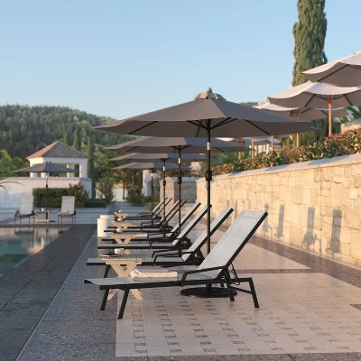 Flash Furniture Brazos Adjustable Chaise Lounge Chair With Arms, All-Weather Outdoor Five-Position Recliner 3 Flash Furniture Brazos Adjustable Chaise Lounge Chair With Arms, All-Weather Outdoor Five-Position Recliner - Image 3