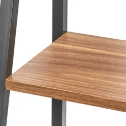 3pc Denton Ladder Desk And Shelf Walnut/Black - Buylateral -Baxton Studio Shop GUEST 3f75ee8a f1bc 4b19 b88a 514a2b7af72c