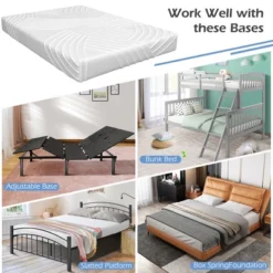 Costway 8'' Gel Infused Memory Foam Mattress Jacquard Firm Hybrid Pressure Relief QueenFull 19 Costway 8'' Gel Infused Memory Foam Mattress Jacquard Firm Hybrid Pressure Relief QueenFull -Baxton Studio Shop GUEST 4046ce05 12f6 4ce3 8c2f 67fc20759f36