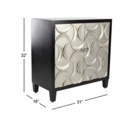 Modern Crescent Moon Pattern Wood Rectangle Cabinet Black - Olivia & May -Baxton Studio Shop GUEST 40b9990c f879 47ff 8377 ceec74080968