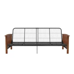 Full Brixen Wood Arm Metal Futon Frame With 6" Mattress - Room & Joy -Baxton Studio Shop GUEST 4149f9e2 fb2b 4aed 89f5 dd8cfab9285f