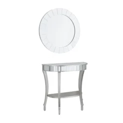 Set Of 2 Glam Fir Console Tables With Mirror White - Olivia & May 24 Set Of 2 Glam Fir Console Tables With Mirror White - Olivia & May -Baxton Studio Shop GUEST 4174adb1 9e8a 4b4c 9033 4e514e7fa549