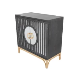 Art Deco Contemporary Mirrored Wood Cabinet Black - Olivia & May 27 Art Deco Contemporary Mirrored Wood Cabinet Black - Olivia & May -Baxton Studio Shop GUEST 41b044a9 0ab6 4d75 bef3 f258bd438404