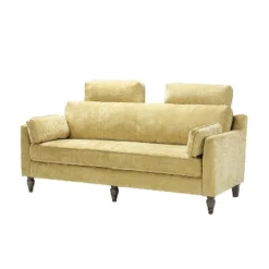 Jorgelina 75" Sofa For Living Room With Solid Wooden Legs | ARTFUL LIVING DESIGN -Baxton Studio Shop GUEST 41bd4601 1d68 4b0b b5b4 009f1d6423c6