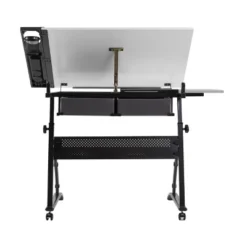 Core Drawing Table And Stool Set Charcoal Black/White - Studio Designs -Baxton Studio Shop GUEST 42c5e676 b854 4a55 9f40 6bc1c13b0895