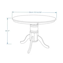 Glenwillow Home 42" Round Solid Wood Pedestal Dining Table 10 Glenwillow Home 42" Round Solid Wood Pedestal Dining Table -Baxton Studio Shop GUEST 43253a75 bcbb 4296 aa1f b279d616e871
