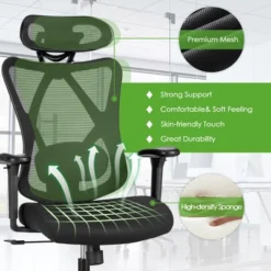 Costway Ergonomic High Back Mesh Office Chair W/ Adjustable Lumbar Support 13 Costway Ergonomic High Back Mesh Office Chair W/ Adjustable Lumbar Support -Baxton Studio Shop GUEST 439c294a 31f2 430d 99a4 f9b01fc04613