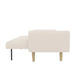 Benedict Wooden Futon Ivory - Room & Joy -Baxton Studio Shop GUEST 43f27d97 4d04 47ff 9bce 64c0823d529f