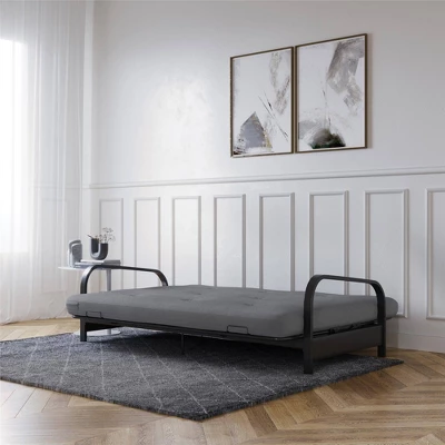 Full 6" Mae Thermobonded High Density Polyester Fill Futon Linen Mattress - Room & Joy 2 Full 6" Mae Thermobonded High Density Polyester Fill Futon Linen Mattress - Room & Joy - Image 2