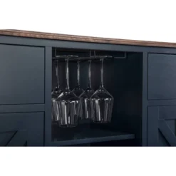 47" Wood Bar Cabinet With Brushed Nickel Knobs Navy - Home Essentials -Baxton Studio Shop GUEST 442e5a03 3e9a 41e7 8be7 edaa7f9b2afc