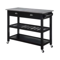 American Heritage 3 Tier Stainless Steel Kitchen Cart With Drawers - Breighton Home 21 American Heritage 3 Tier Stainless Steel Kitchen Cart With Drawers - Breighton Home -Baxton Studio Shop GUEST 444e0337 5825 41c0 b353 135c2fe64dfd