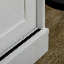 HOMCOM Farmhouse Coffee Bar Cabinet, Kitchen Sideboard, Buffet Cabinet With Sliding Barn Door And 3 Storage Drawers For Living Room, White 9 HOMCOM Farmhouse Coffee Bar Cabinet, Kitchen Sideboard, Buffet Cabinet With Sliding Barn Door And 3 Storage Drawers For Living Room, White -Baxton Studio Shop GUEST 449dcc12 0c7a 40ba 9c54 2fe2453dd5f8