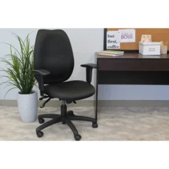 High Back Task Chair With Seat Slider Black - Boss Office Products