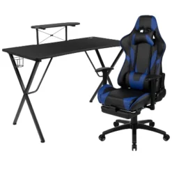 Flash Furniture Gaming Desk And Footrest Reclining Gaming Chair Set With Cup Holder, Headphone Hook, And Monitor/Smartphone Stand -Baxton Studio Shop GUEST 44f2d806 b51c 4ad8 83a8 f5f1b101543e