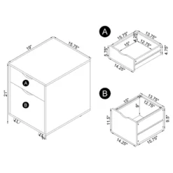 Noorvik 7 Drawer Writing Desk Set With 2 File Cabinets Dark Oak - Coaster -Baxton Studio Shop GUEST 4563ab22 a03a 4ddd b2e7 4050ab36fdbc