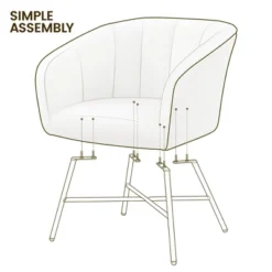 Yaheetech Boucle Barrel Chair Accent Chair With Armrest, White 9 Yaheetech Boucle Barrel Chair Accent Chair With Armrest, White -Baxton Studio Shop GUEST 45c9284d f8dd 48e3 a1a8 79f8dc5160c5