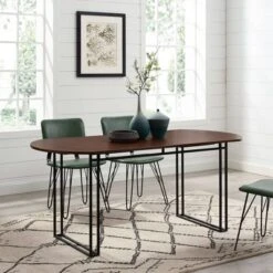 71" Phyllis Modern Drop Leaf Dining Table Walnut - Saracina Home -Baxton Studio Shop GUEST 45f0b8e9 d1c4 4c13 8c1b b1c57c6922e3