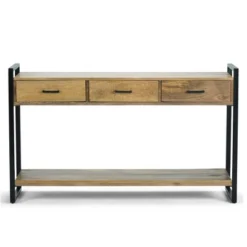 55" Lawson Solid Mango Wood Console Sofa Table Natural - WyndenHall 13 55" Lawson Solid Mango Wood Console Sofa Table Natural - WyndenHall -Baxton Studio Shop GUEST 45f2b498 7b0a 4900 a2ec 1a6325c23f24