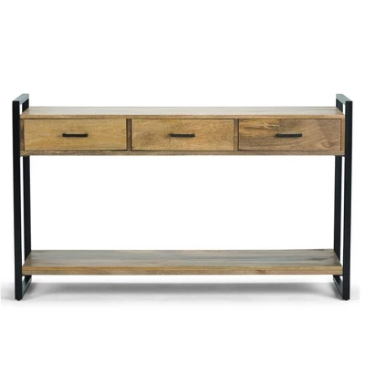55" Lawson Solid Mango Wood Console Sofa Table Natural - WyndenHall 6 55" Lawson Solid Mango Wood Console Sofa Table Natural - WyndenHall - Image 6
