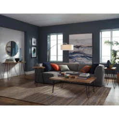 Alaterre Furniture Hairpin Live Edge Round End Table Metal And Wood Natural Brown 7 Alaterre Furniture Hairpin Live Edge Round End Table Metal And Wood Natural Brown -Baxton Studio Shop GUEST 46ba6132 3b06 4152 842a d5756a0243ea