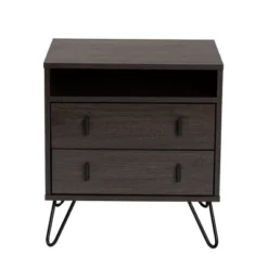 Glover Wood And Metal 2 Drawer Nightstand Brown/Gold - Baxton Studio 11 Glover Wood And Metal 2 Drawer Nightstand Brown/Gold - Baxton Studio -Baxton Studio Shop GUEST 46d3a133 4b2d 4470 ab90 ef2d81d1dccc