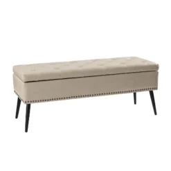Arnold Upholstered Flip Top Storage Bench With Tufted Design | ARTFUL LIVING DESIGN -Baxton Studio Shop GUEST 46eadf4d cbcb 455c aab6 cfbf10730506