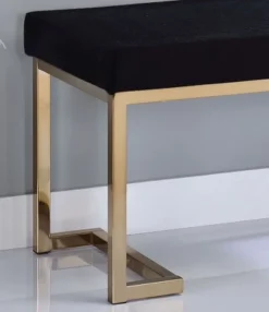 Simple Relax Fabric Upholstered Bench In Black And Champagne Finish -Baxton Studio Shop GUEST 4782d85f d7fd 4022 96fb 75fda8bf5e3c