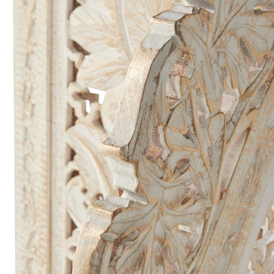 Eclectic Wood Room Divider Screen White - Olivia & May 20 Eclectic Wood Room Divider Screen White - Olivia & May - Image 20