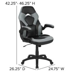 Emma And Oliver Gaming Desk & Chair Set With Cup Holder, Headphone Hook, And Monitor Stand -Baxton Studio Shop GUEST 48fa36fb 2f67 4236 aa19 2333d6fdb009